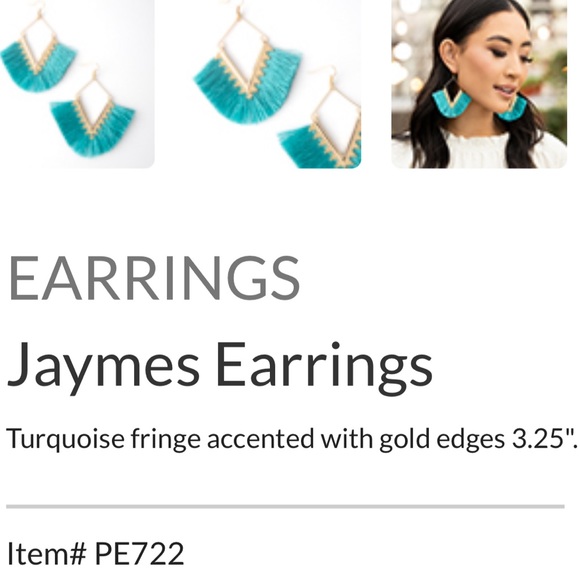NWT - Plunder Jaymes Turquoise Fringe Earrings 3.25” - Picture 5 of 7